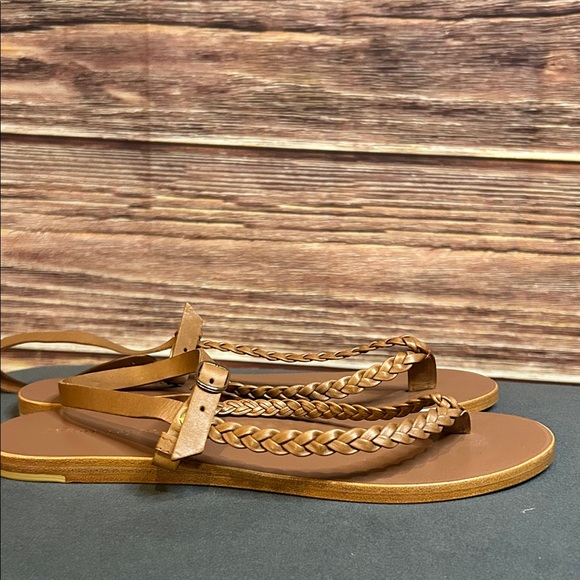 NWOT Jenni Kayne Genuine Leather Braided Tan Sandals | Size 41 / 10 - Picture 5 of 11